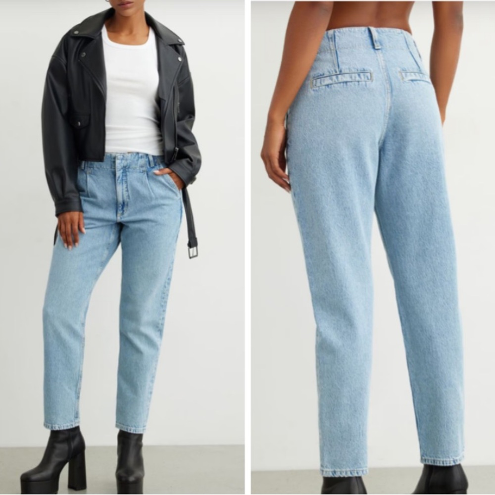 Dynamite Claudia Pleated Mom Jeans